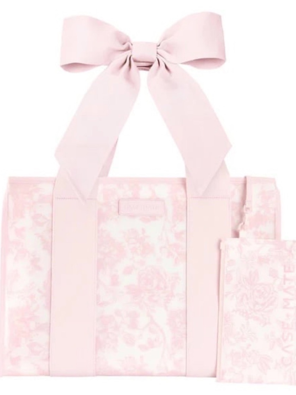case-mate Pink Floral Bow-Handle Tote